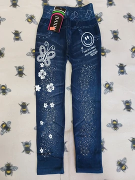 122-158 Vékony, extra sztreccses lepkés leggings
