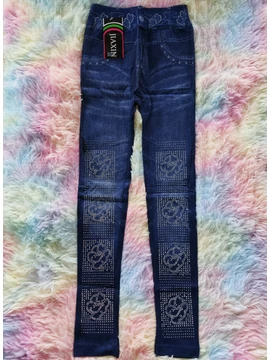 152-164 Extra sztreccses virágos leggings