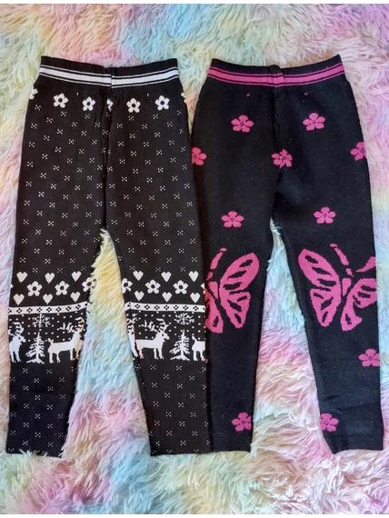 98/104-es Kötött anyagú vastag leggingscsomag