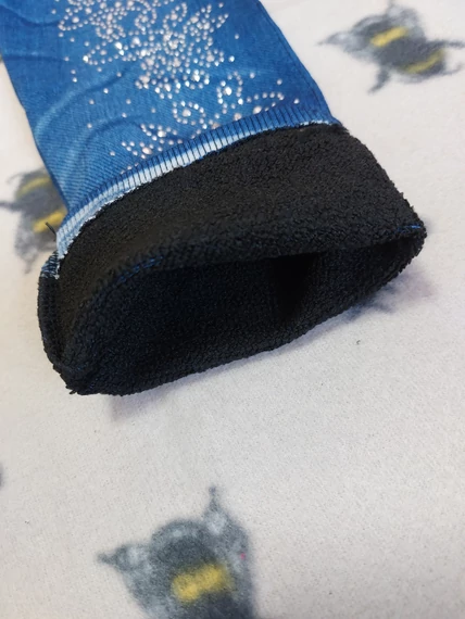 134/140-es Extra sztreccses bélelt lepkés leggings