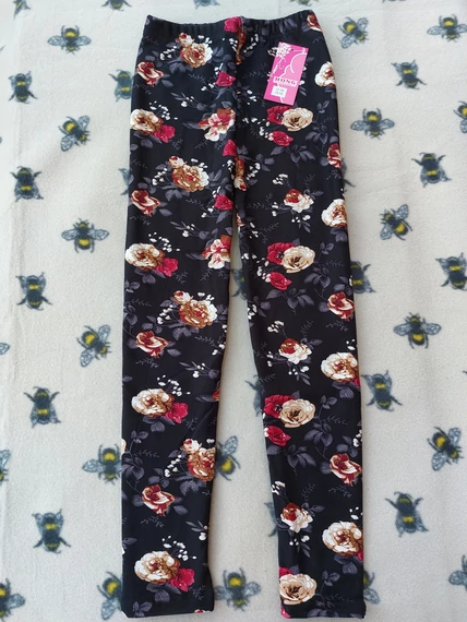 140-es Bélelt virágos leggings