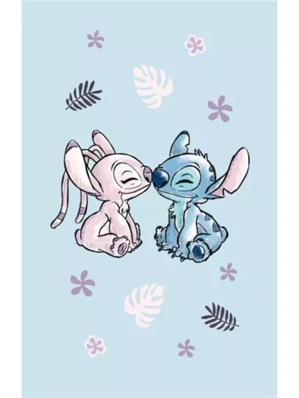Disney Lilo és Stitch, a csillagkutya Light blue kéztörlő, arctörlő, törölköző 30x50cm 
